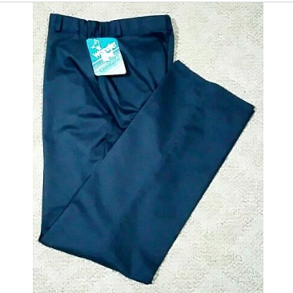 Vintage 70s WRANGLER Misses Pants 18 Womens Casual Wear High Waisted Blue NEW